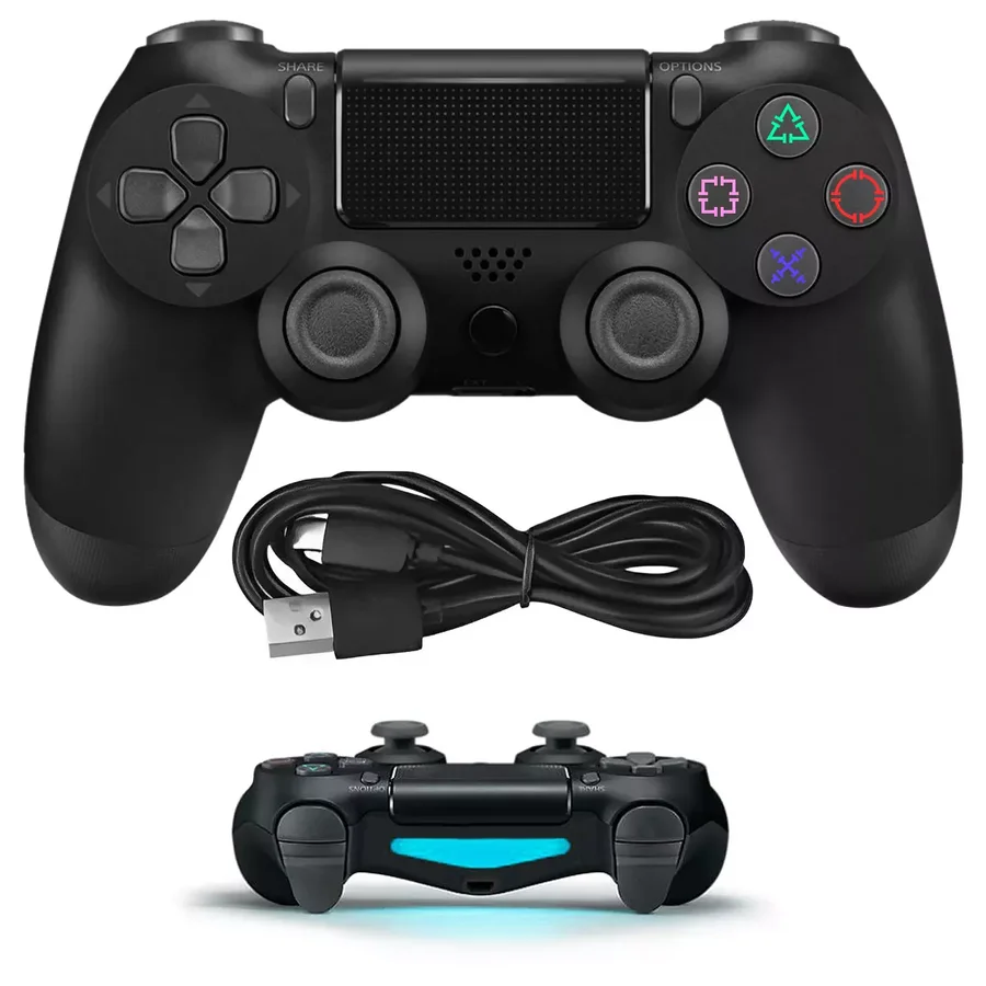 Controle sem fio compatível com PS4 preto