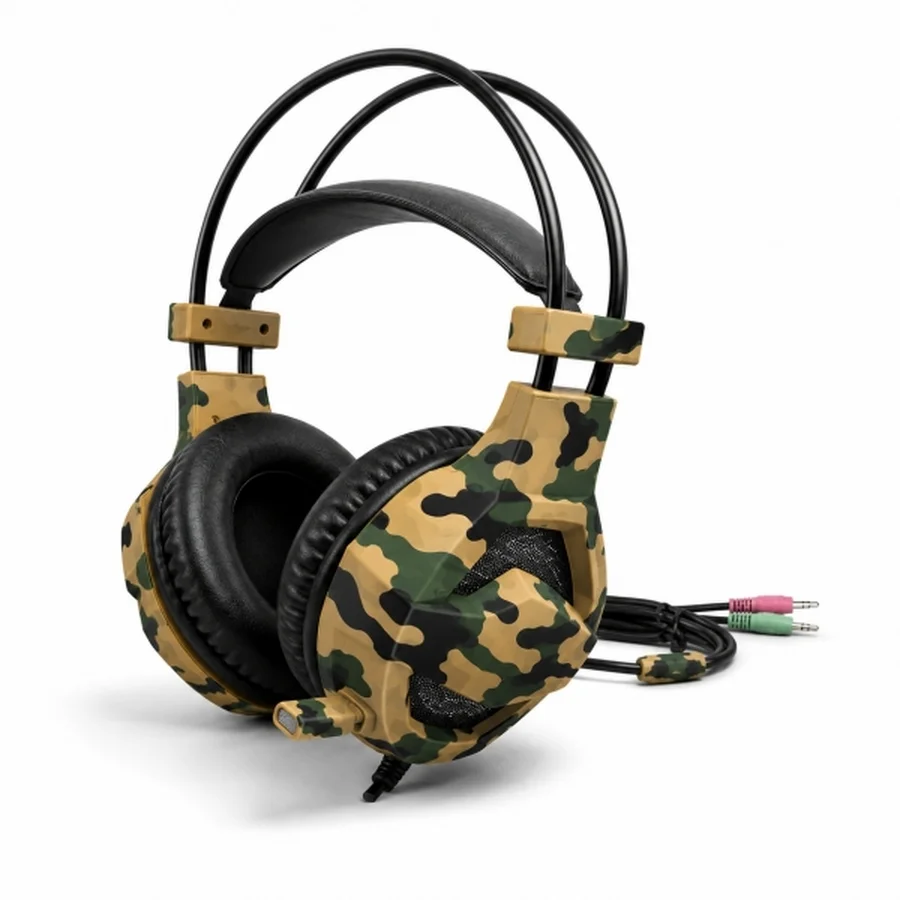Headset gamer camuflado