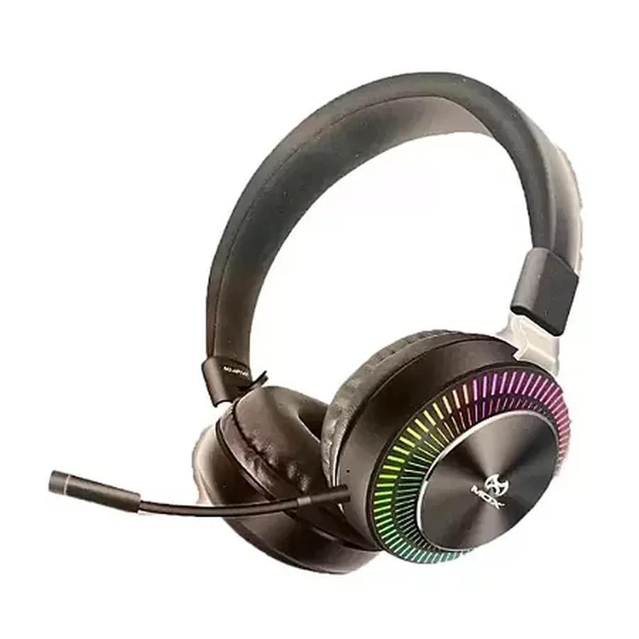 Headset RGB preto e prata