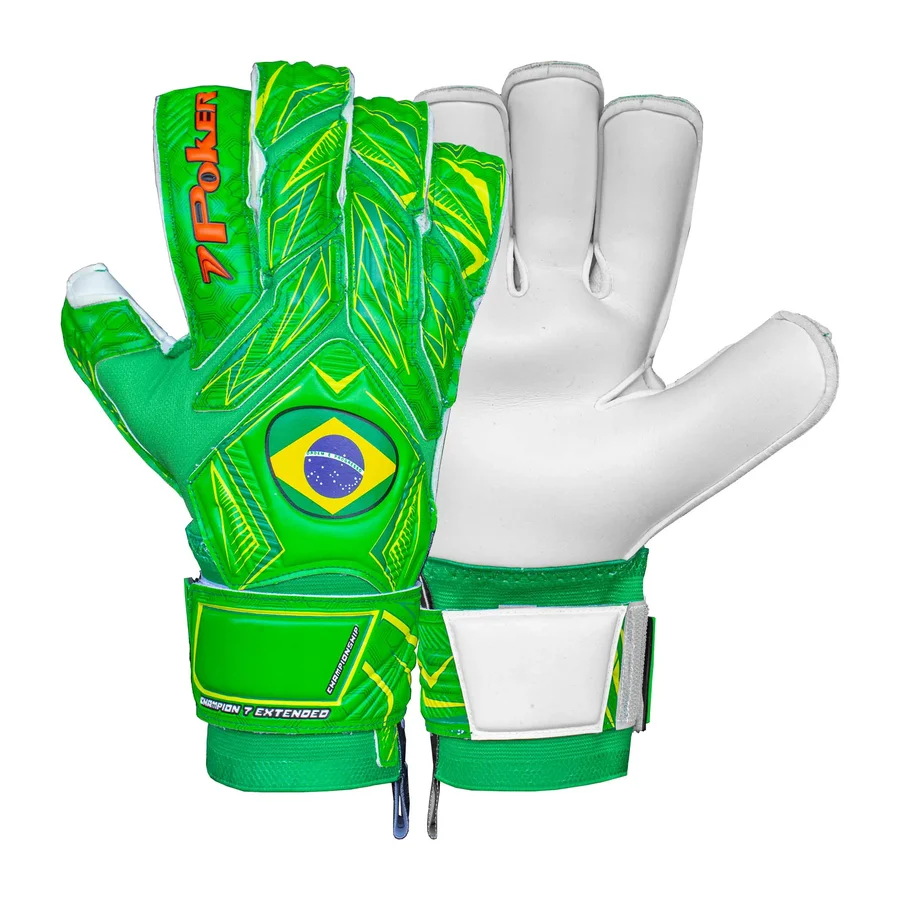 Luva de goleiro Poker Champion 7 Extended verde