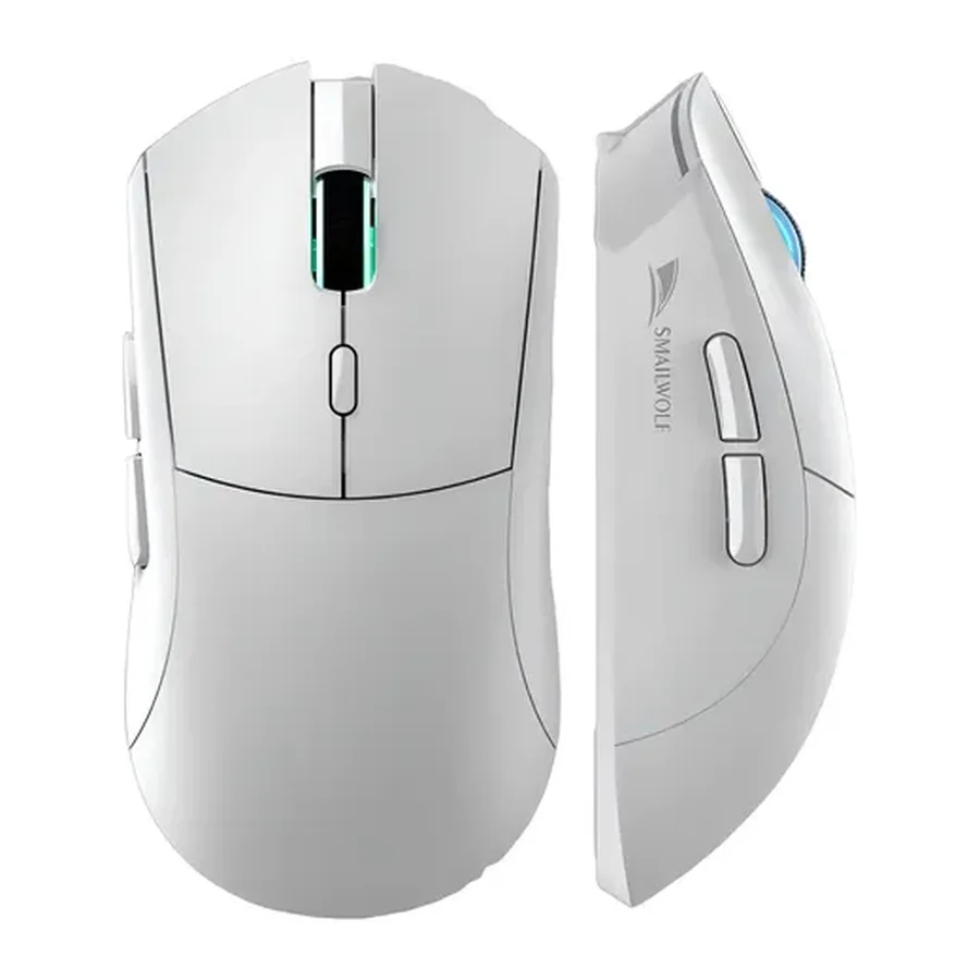 Mouse gamer sem fio Smallwolf branco