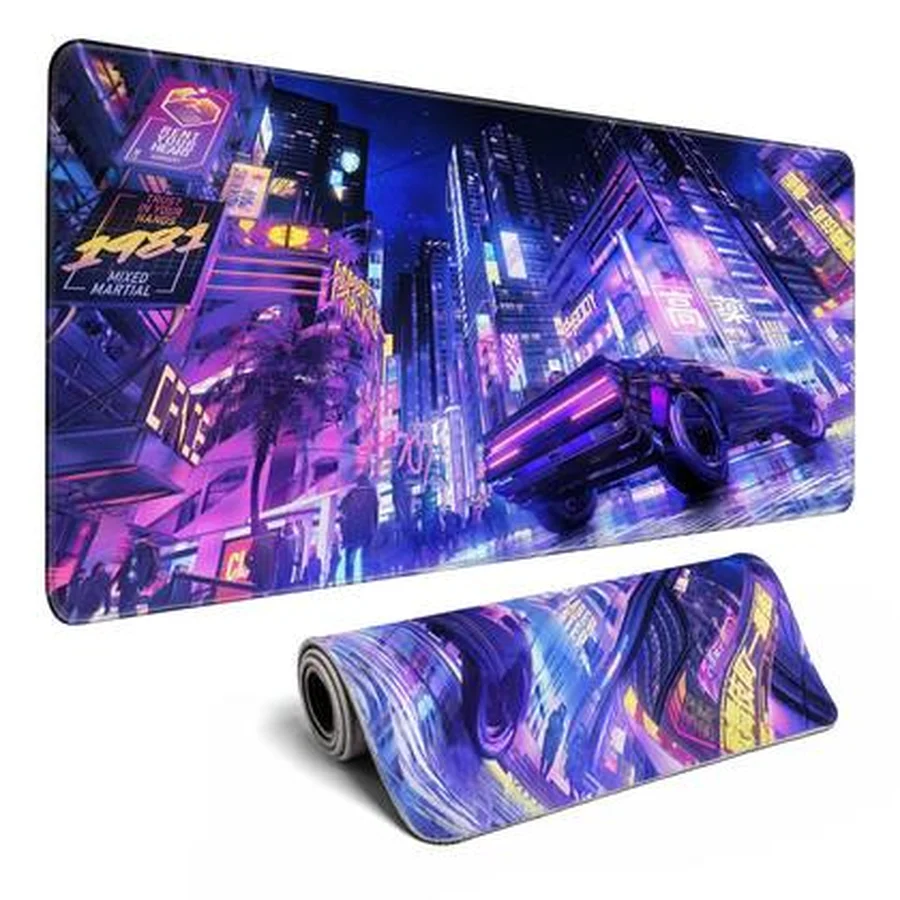 Mousepad gamer cidade neon