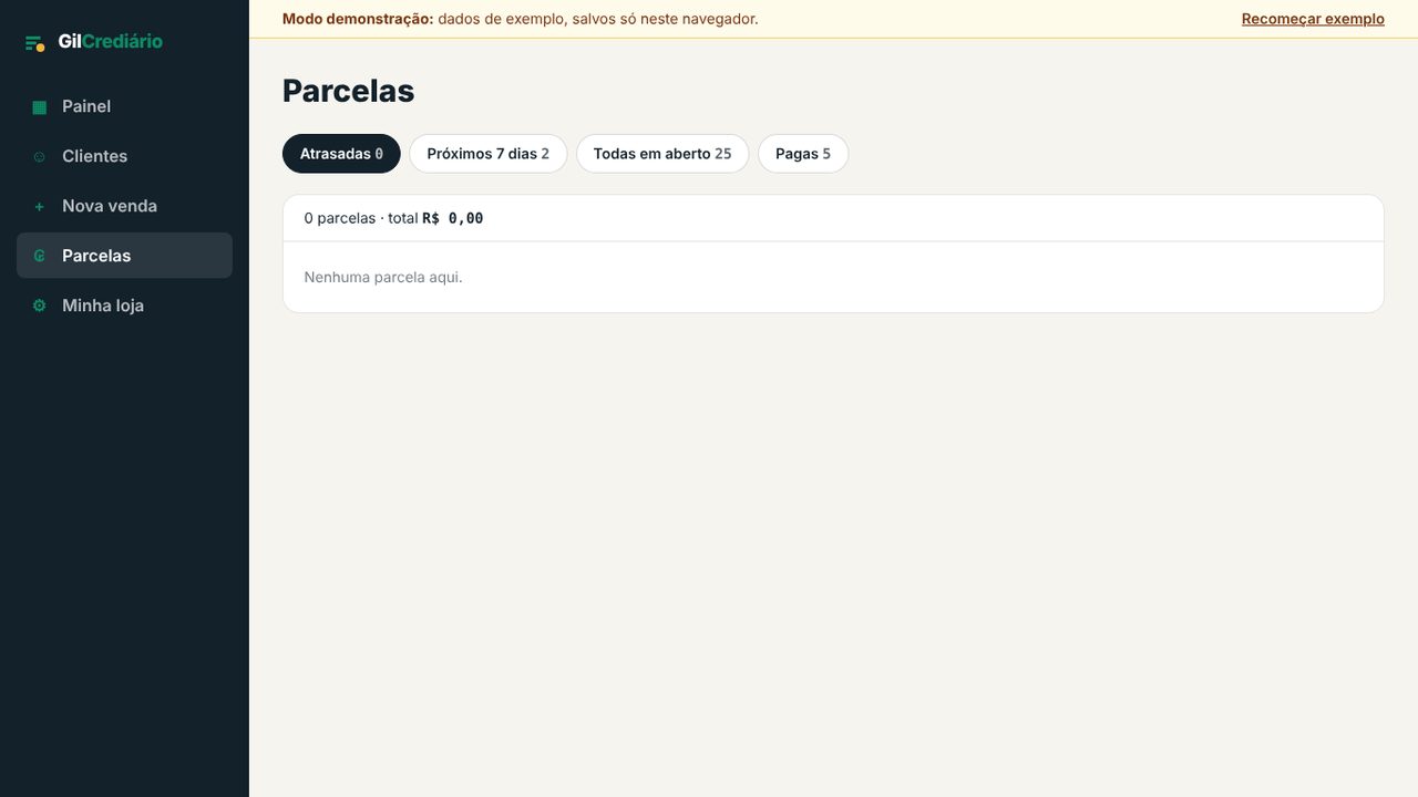 Tela do GilCrediário